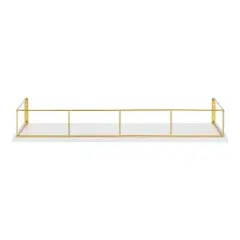 24" x 8" Benbrook Decorative Wall Shelf White - Kate & Laurel All Things Decor