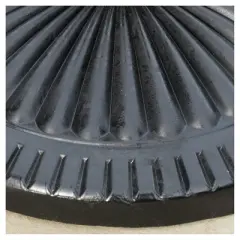 Syros Round Resin and Steel Umbrella Base - Black - Christopher Knight Home