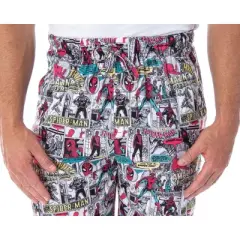 Marvel Men's Spiderman Vintage Comic Book Print Sleep Lounge Pajama Pants Vintage Spidey Comics