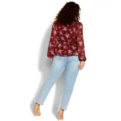 Women's Plus Size Arianna Top - port | CITY CHIC