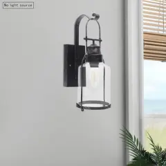 YIYIBYUS Rustic Farmhouse Clear Glass Sconces Antique Rust Wall Lamp