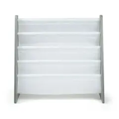 Kids' Bookshelf 4 Tier Book Organizer Gray - Humble Crew