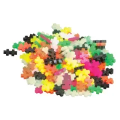 Plus-Plus Learn to Build Glow in the Dark Mix - STEM Building Set - 400 Pieces & Baseplate
