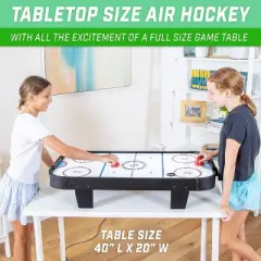GoSports Kids AC Powered Air Hockey Table with Legs - 40 Inch