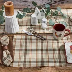 Park Designs Edgewood Brown Plaid Napkin Set of 4