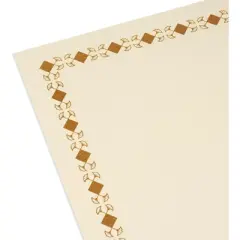 Hamilco Cream Color Vellum Certificate Cardstock Paper with Raised Print Border &ndash; 8 1/2 x 11" 65 lb Cover Card Stock for Printer - 50 Sheets