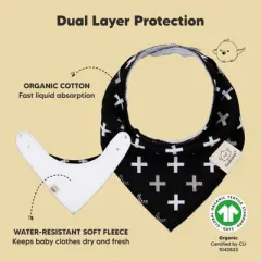 10pk Organic Baby Bandana Bibs, Baby Drool Bibs for Baby Boy, Girl, Baby Bibs for Infant, Newborn