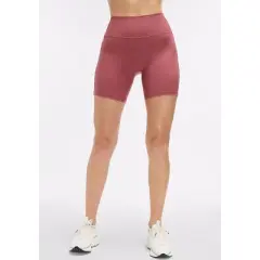Peloton Women's Cadent High Rise Pocket Bike Short 7", Roan Rouge