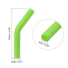 Unique Bargains Silicone Removable Flexible Washable Reusable Drinking Straws 8 Pcs