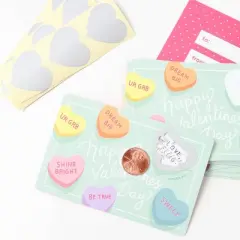 18ct Scratch Off Sweetheart Valentines Day Cards