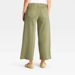 Under The Belly Sailor Wide Leg Maternity Jeans - Isabel Maternity by Ingrid & Isabel&trade; Olive Green