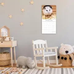 2026 Square Wall Calendar, Hamsters, 16-Month Animals Theme with 180 Reminder Stickers (12x12 In)