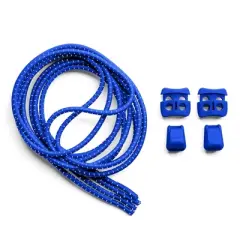 The Original Stretchlace Quick Lock No-Tie Elastic Shoelaces &ndash; Blue Adjustable Shoe Laces (1 Pair)