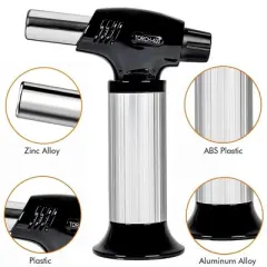 MOVSSOU Culinary Butane Torch Lighter Safety Lock Adjustable Flame Kitchen Torch Cooking (Butane Gas Not Included)