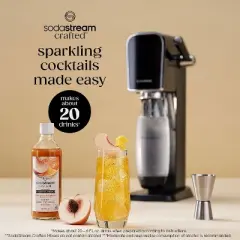 SodaStream Crafted Mixers White Peach Ginger Drink Mix: Liquid Concentrate, Still, Peach Flavor, 330ml