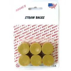 3D to Scale 1/64 6 Pack of Round Straw Bales Plastic, by Moores Farm Toys, HT2205