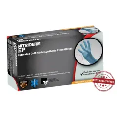 EP NitriDerm Nitrile Exam Glove Blue Fully Textured Small