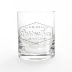 Creative Products Cut and Carry Christmas Trees 11 oz. Whiskey Glass
