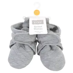 Hudson Baby Baby and Toddler Quilted Booties, Heather Gray