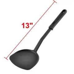 Unique Bargains Cooking Non-stick Hanging Heat Resistant Pancake Turner Spatula Black 1 Pcs