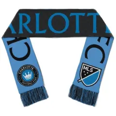 MLS Charlotte FC Men's Scarf - One Size: Acrylic Solid Wrap, Tagless Design