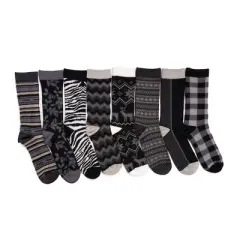 MUK LUKS Women's 8 Pair Pack Microfiber Boot Socks