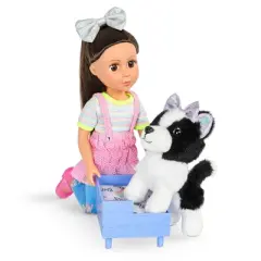 Glitter Girls Border Collie Plush Pet for 14" Dolls - Ziggy