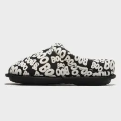 dluxe by dearfoams Kids' Halloween Boo Glow in the Dark Slippers - Black