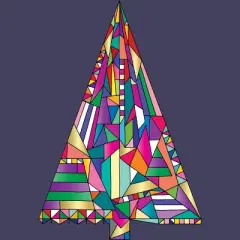 Women's Design By Humans Christmas tree abstract By xgdesign Racerback Tank Top