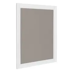 29.5" x 23.5" Bosc Framed Gray Linen Fabric Pinboard White - DesignOvation