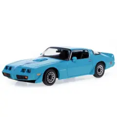 1979 Pontiac Firebird T/A Trans Am Atlantis Blue with Hood Phoenix 1/43 Diecast Model Car by Greenlight