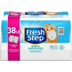 Fresh Step Simply Unscented Clumping Cat Litter - 38lbs