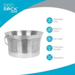 BirdRock Home Double Wall Round Beverage Tub - Stainless Steel