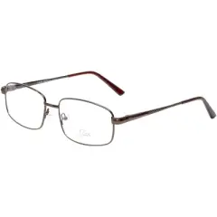 Jubilee Mens Big & Tall J-5812-DBR-59 mm Metal Designer Reading Glasses Dark Brown +1.25