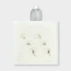 Sterling Silver Pearl Dangle Stud Earring Set 3pc - A New Day&trade; Silver