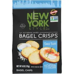 New York Style Authentically Baked Sea Salt Bagel Crisps - Case of 6 - 6 oz