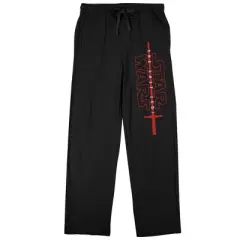 Star Wars The Last Jedi Lightsaber Logo Men's Black Sleep Pajama Pants