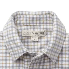 Hope & Henry Boys' Stretch Poplin Button Down Shirt, Infant