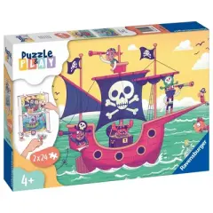 Ravensburger Puzzle & Play: Land in Sight Jigsaw Puzzle Play Set - 2 x 24pcs