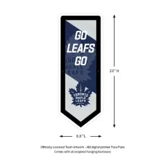 Evergreen Ultra-Thin Glazelight LED Wall Decor, Pennant, Toronto Maple Leafs- 9 x 23 Inches Made In USA