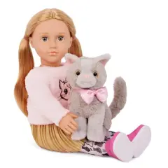 Our Generation Melena & Mittens 18" Doll & Pet Cat Set