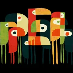 Men's Design By Humans Bird Family By radiomode T-Shirt