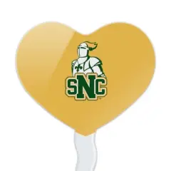 St. Norbert College Secondary Logo Heart Love Cupcake Picks Toppers Decoration Set of 6