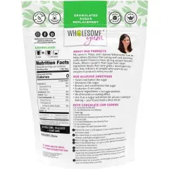 Wholesome Yum Allulose Sweetener - Natural Granulated Sugar Substitute - Keto, Non GMO, Zero Carb, Zero Calorie, Sugar Free (12 oz)