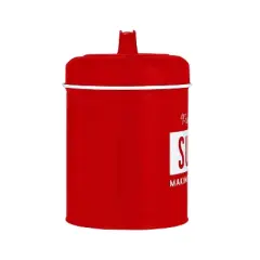 Amici Home Life is Sweet Metal Sugar Canister, Red with White Accents, Sealed Storage Container for Sugar, Baking Supplies, and More