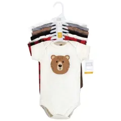 Hudson Baby Cotton Bodysuits, Brown Bear
