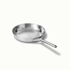 Caraway Home 10.5" Stainless Steel Fry Pan: Lifetime Warranty, Hand Wash, Gas & Induction Compatible, 2.7 Volume Capacity