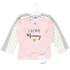 Hudson Baby Infant Girl Long Sleeve T-Shirts, Girl Mommy