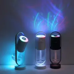 Boersma USB Mini Air Humidifier &ndash; Ultrasonic Mist Maker with Projection Night Light, Home, Office & Car Friendly