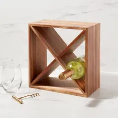 Acacia 4-Bottle Wine Rack Box - Threshold&trade;